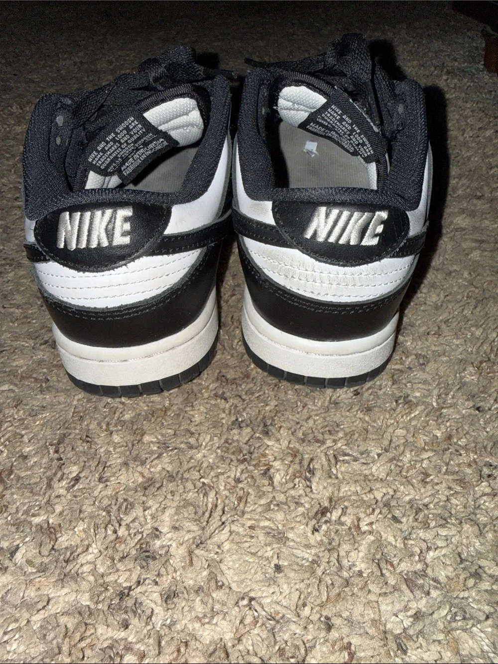 Nike Kids Two-Tone Black and White Low-Top Sneakers